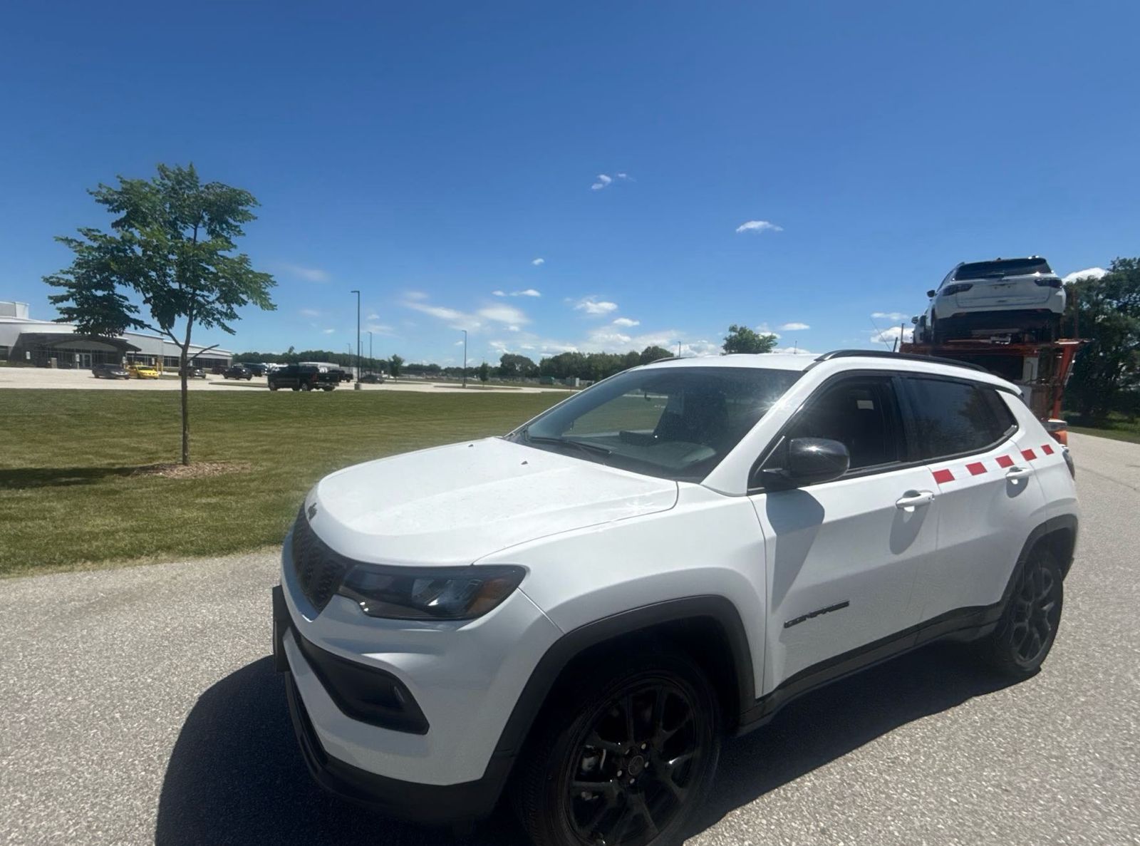 Jeep loaded on the 9-car hauler in Dallas-Fort Worth