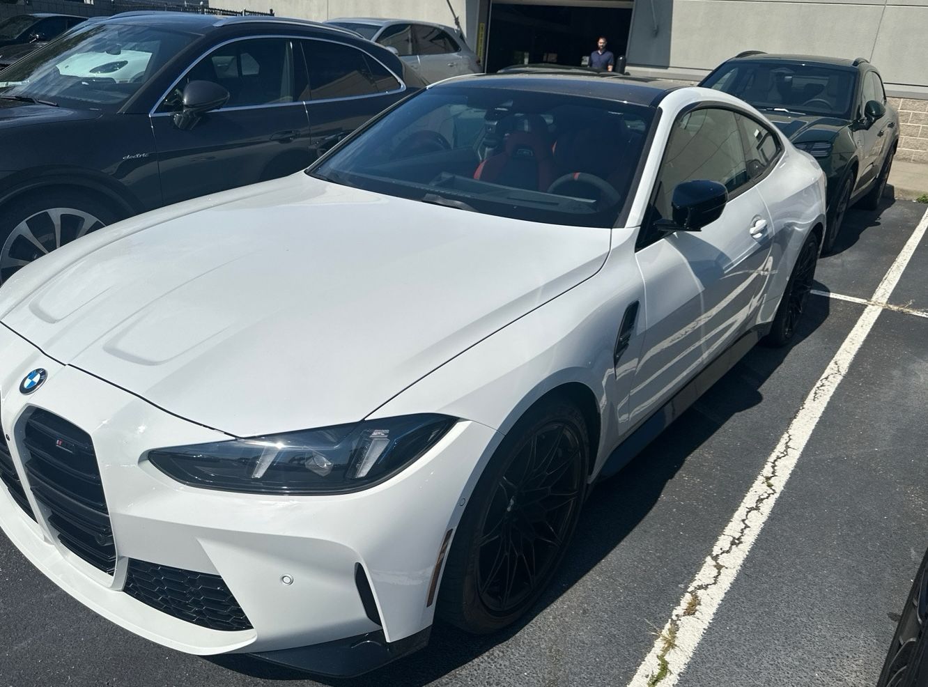 White BMW M4 picked up in Key Biscayne for enclosed transport