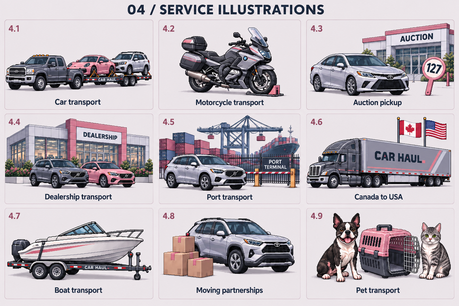 Auction vehicle pickup